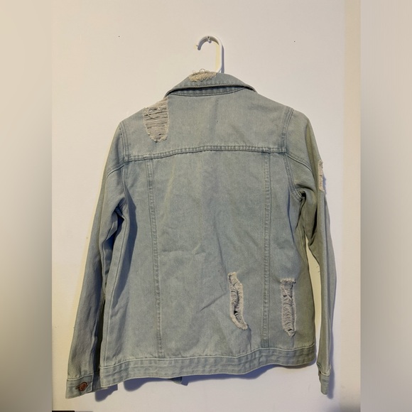 Thread & Supply Distressed Light Wash Jean Jacket - Picture 2 of 4